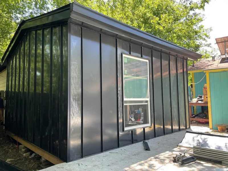 Black standing seam metal wall panels for Metal Roof Installation in Beachwood